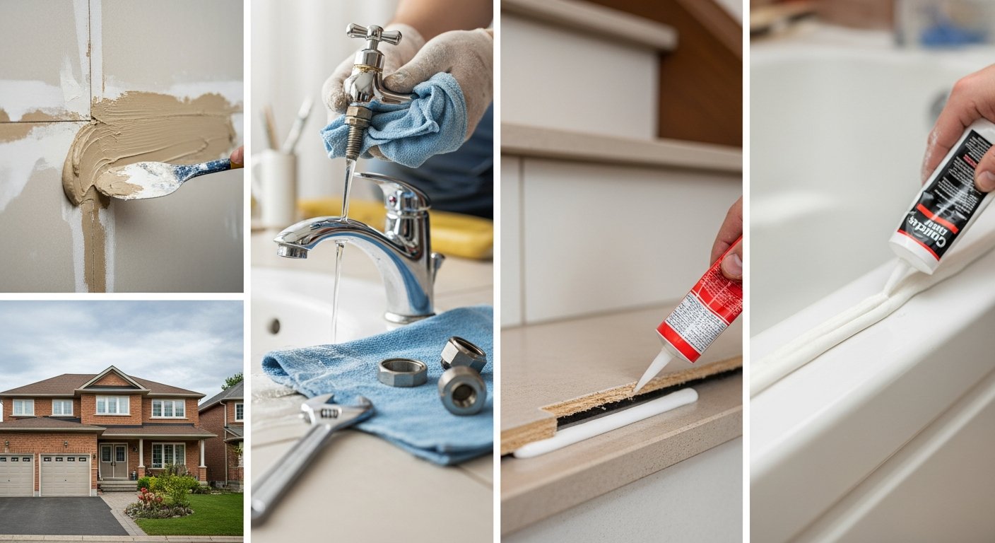 Close-up of professional home repair work delivered in Newmarket