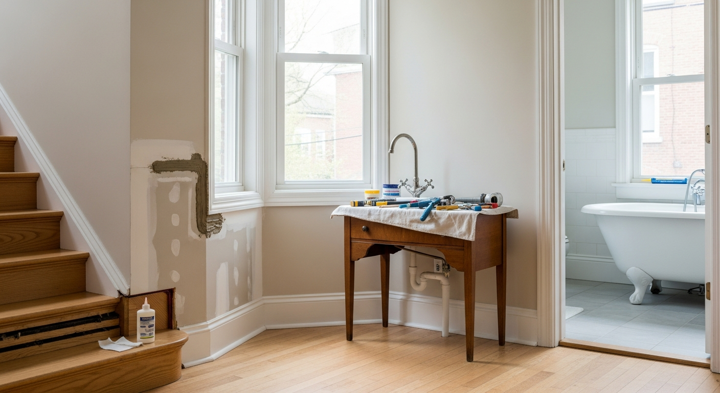 Professional home repair work in a Toronto residence