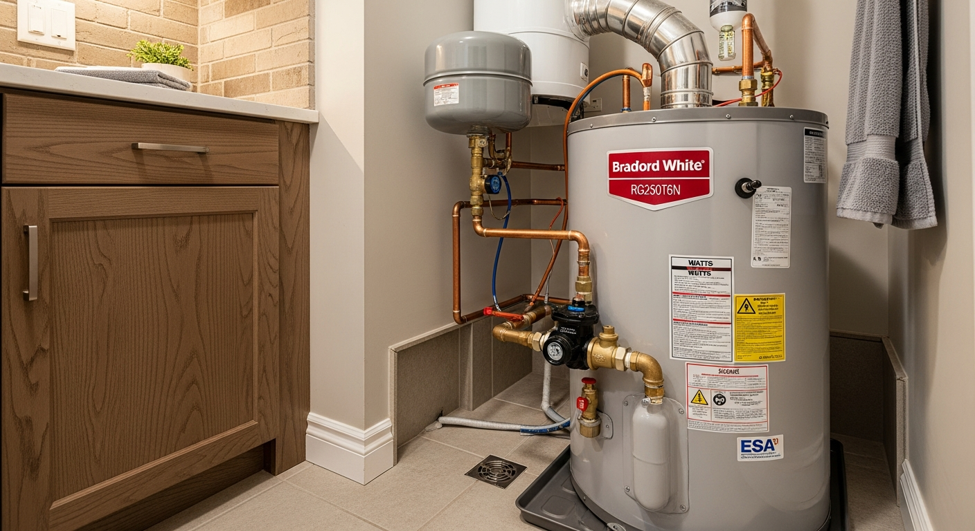 Professional hot water tank repair & replacement project completed by RenoHouse in East Gwillimbury — quality workmanship guaranteed