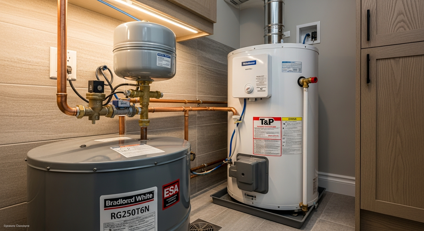 Hot Water Tank Repair & Replacement portfolio close-up from a Mississauga renovation by RenoHouse