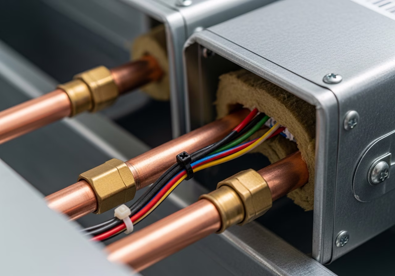 Finished detail close-up for HVAC service in Markham