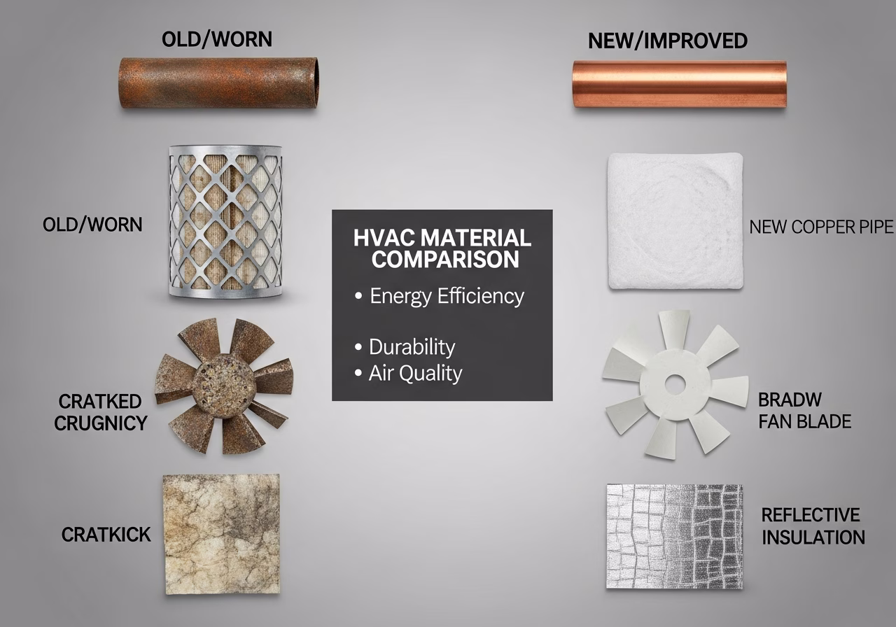 Brand and material comparison for HVAC service in Mississauga