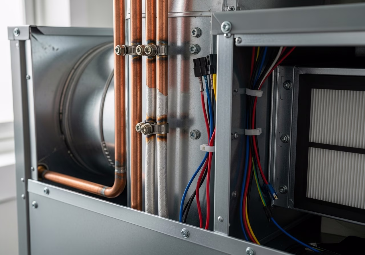 Finished detail close-up for HVAC service in Mississauga