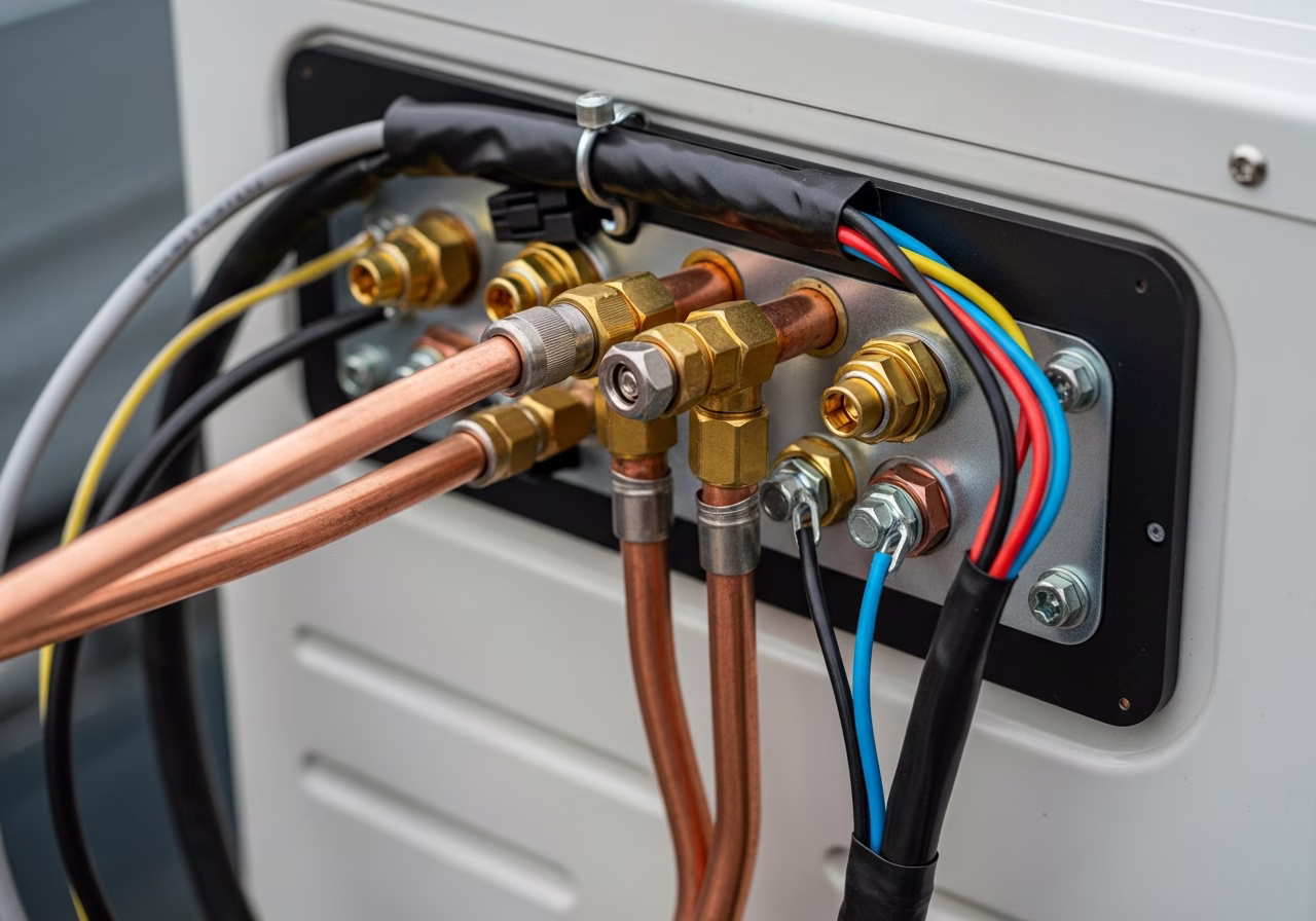 Finished detail close-up for HVAC service in Oakville