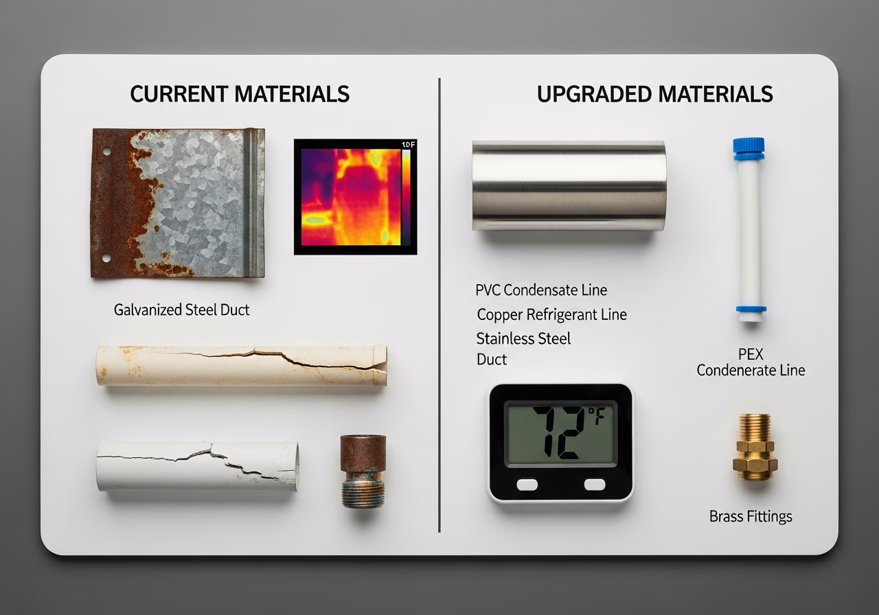 Brand and material comparison for HVAC service in Vaughan