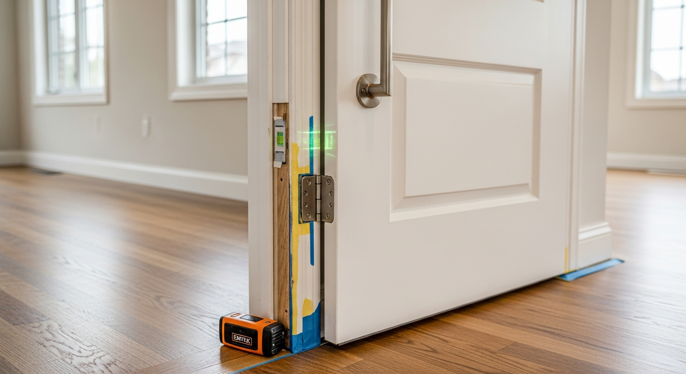 Detail view of a interior door installation job finished in Ajax — expert craftsmanship