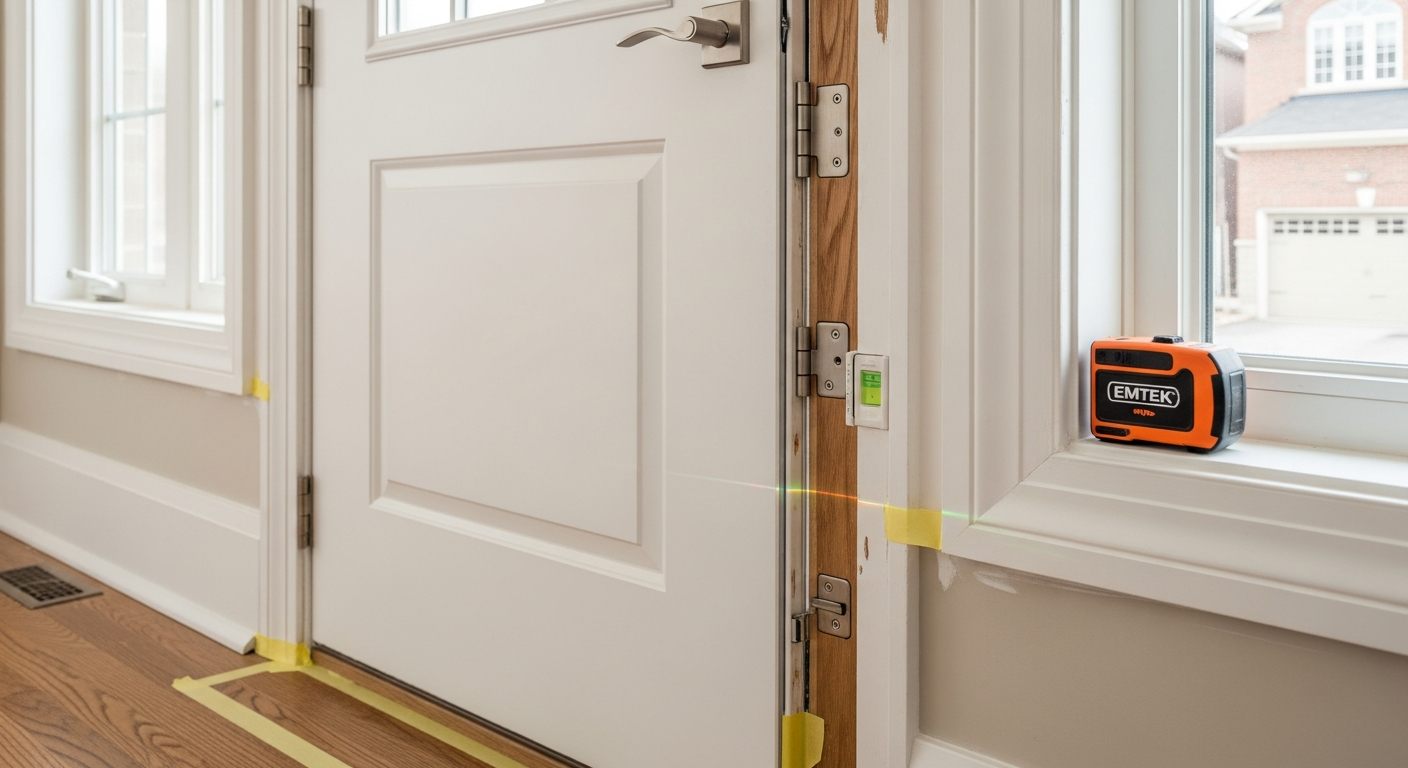 Recent Clarington-area interior door installation project — professional finish detail