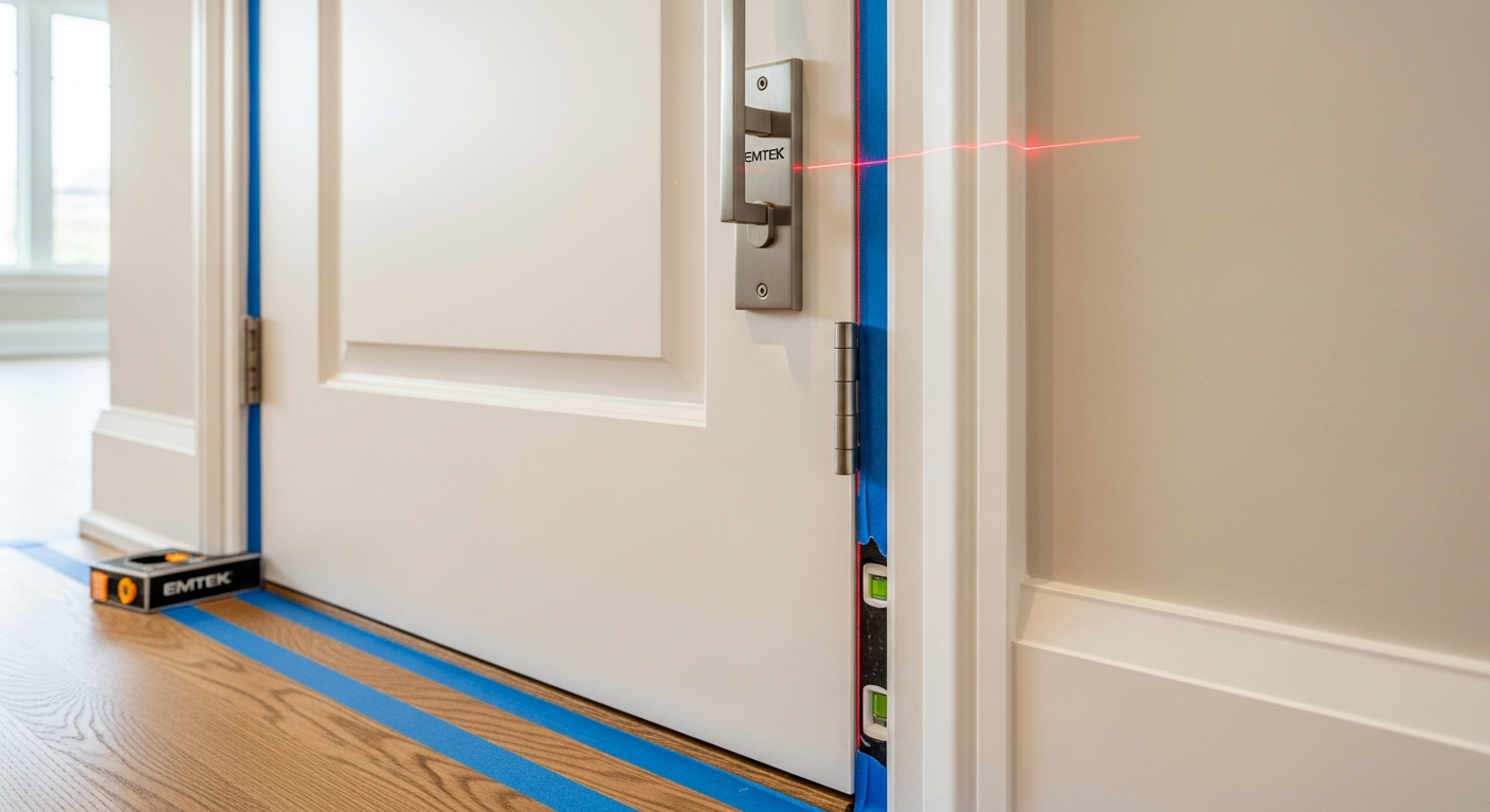 On-site interior door installation install detail at a King City property