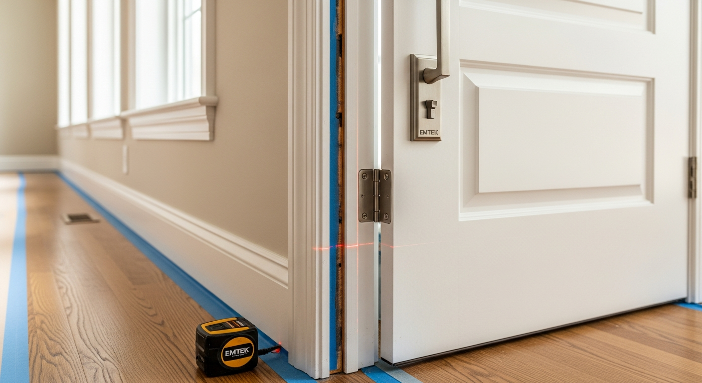 On-site interior door installation install detail at a Newmarket property
