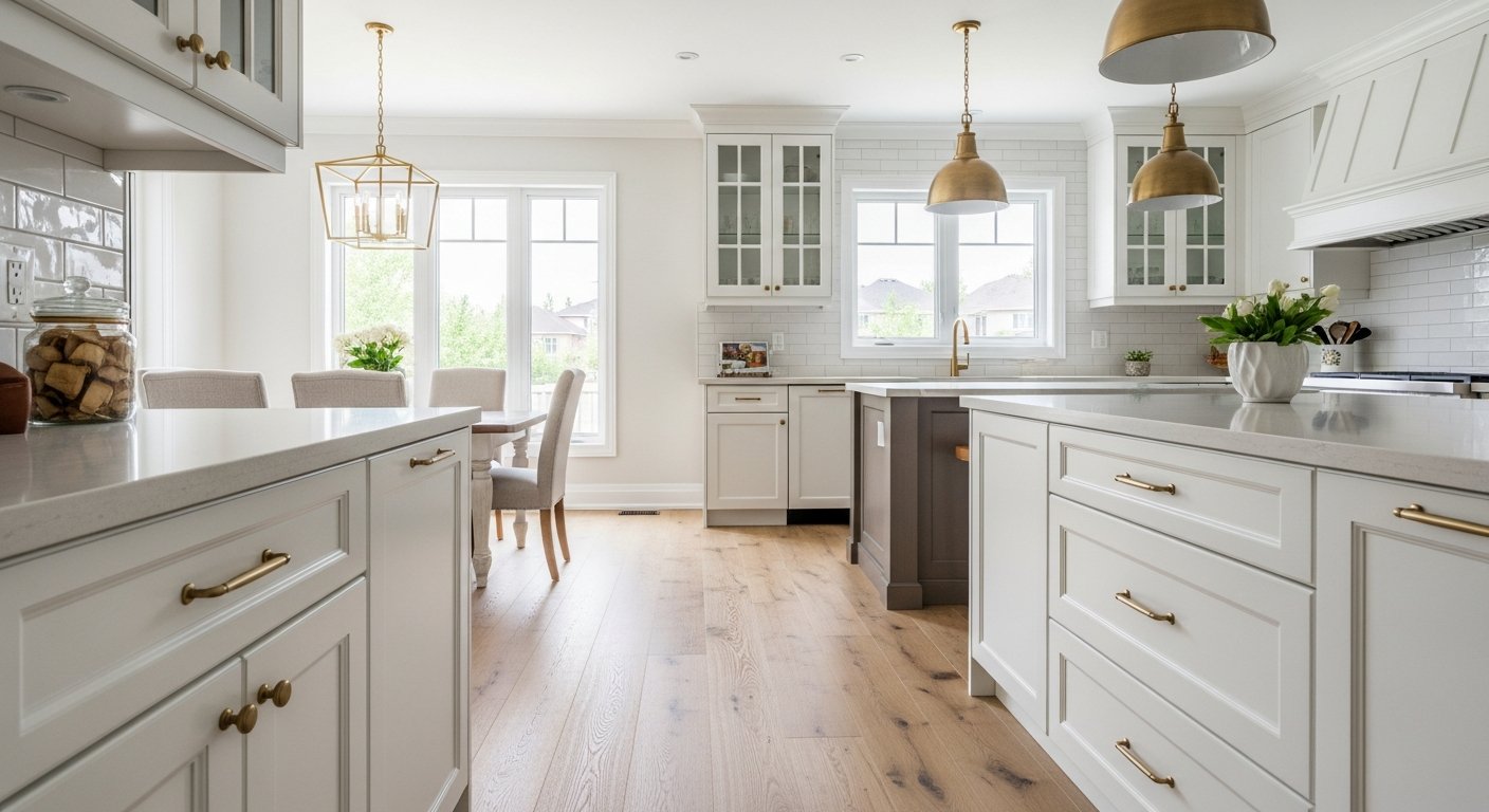 Detail view of a interior renovation job finished in Clarington — expert craftsmanship