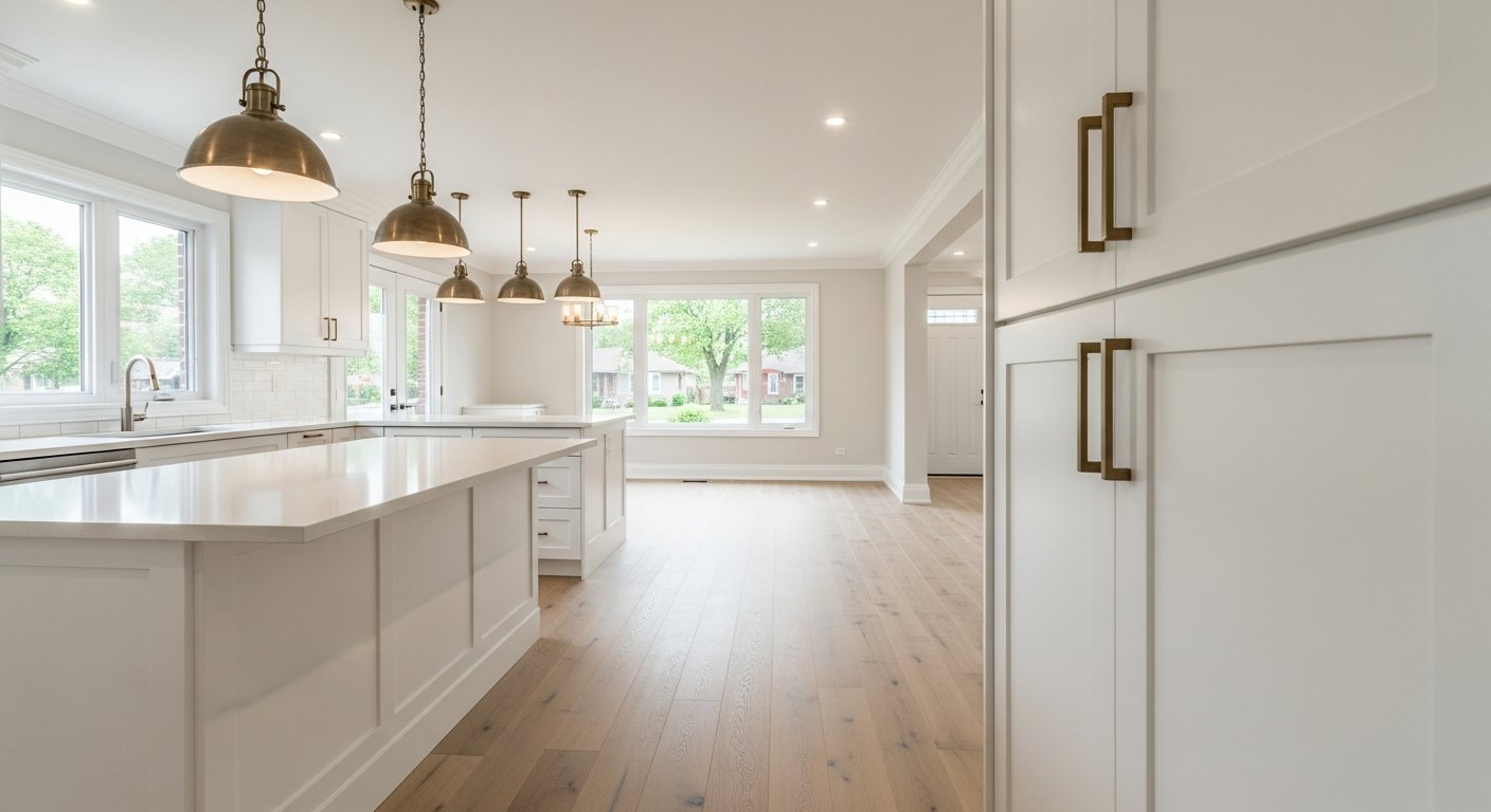 On-site interior renovation install detail at a Oshawa property