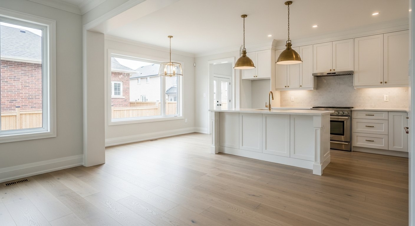 Editorial detail of a Whitby interior renovation install — visible quality finish
