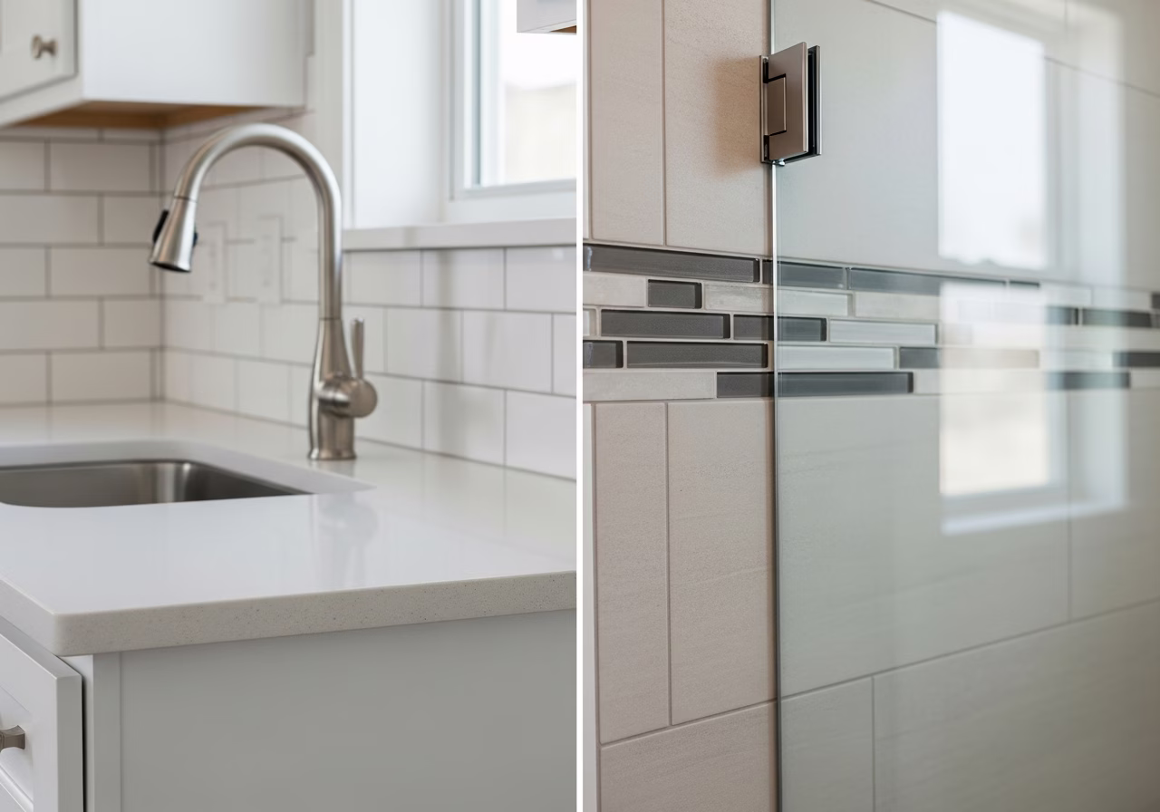 Finished detail close-up for kitchen and bath renovation in Markham