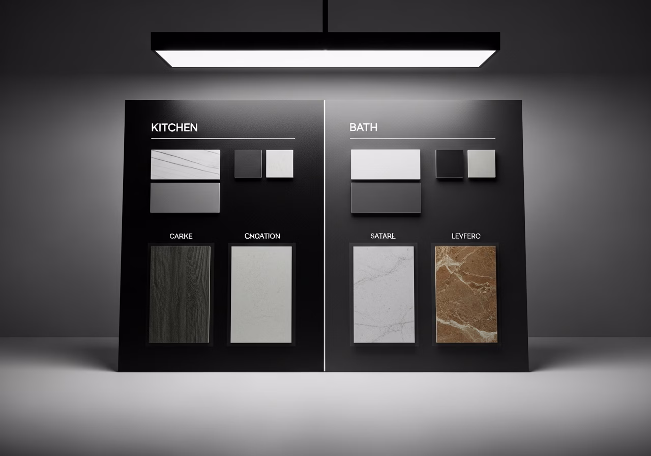 Brand and material comparison for kitchen and bath renovation in Oakville