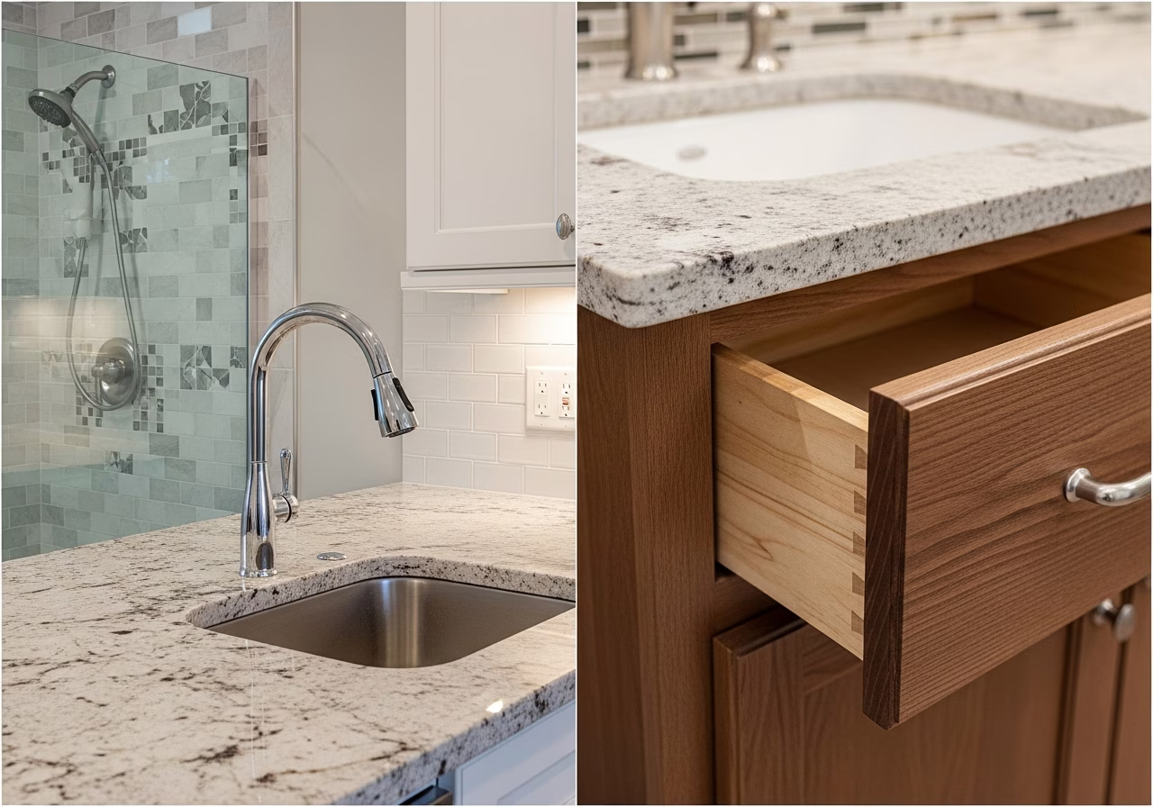 Finished detail close-up for kitchen and bath renovation in Vaughan