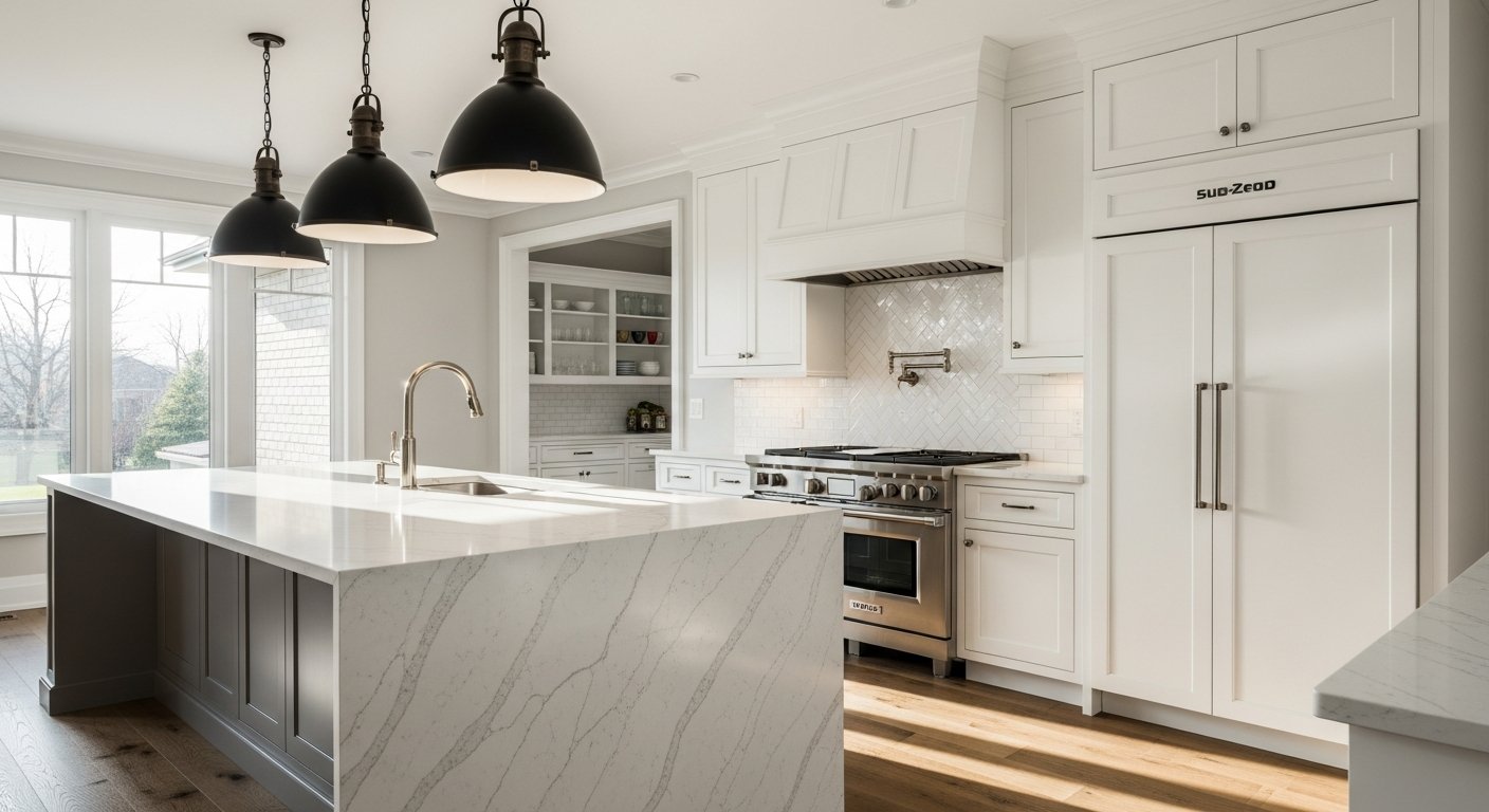 Completed kitchen renovation work showcasing finishing details in Markham