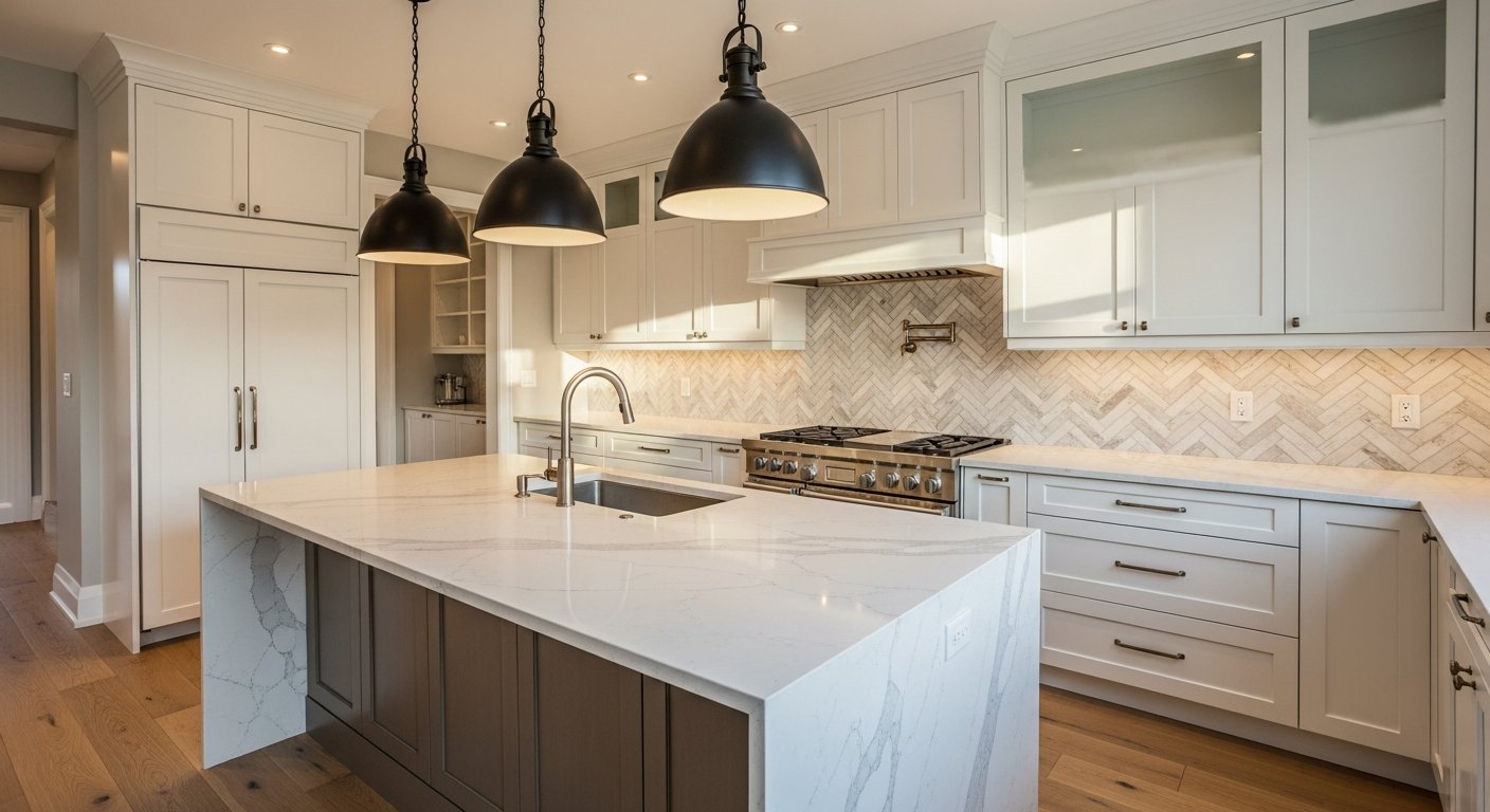 Detail view of a kitchen renovation job finished in Whitby — expert craftsmanship