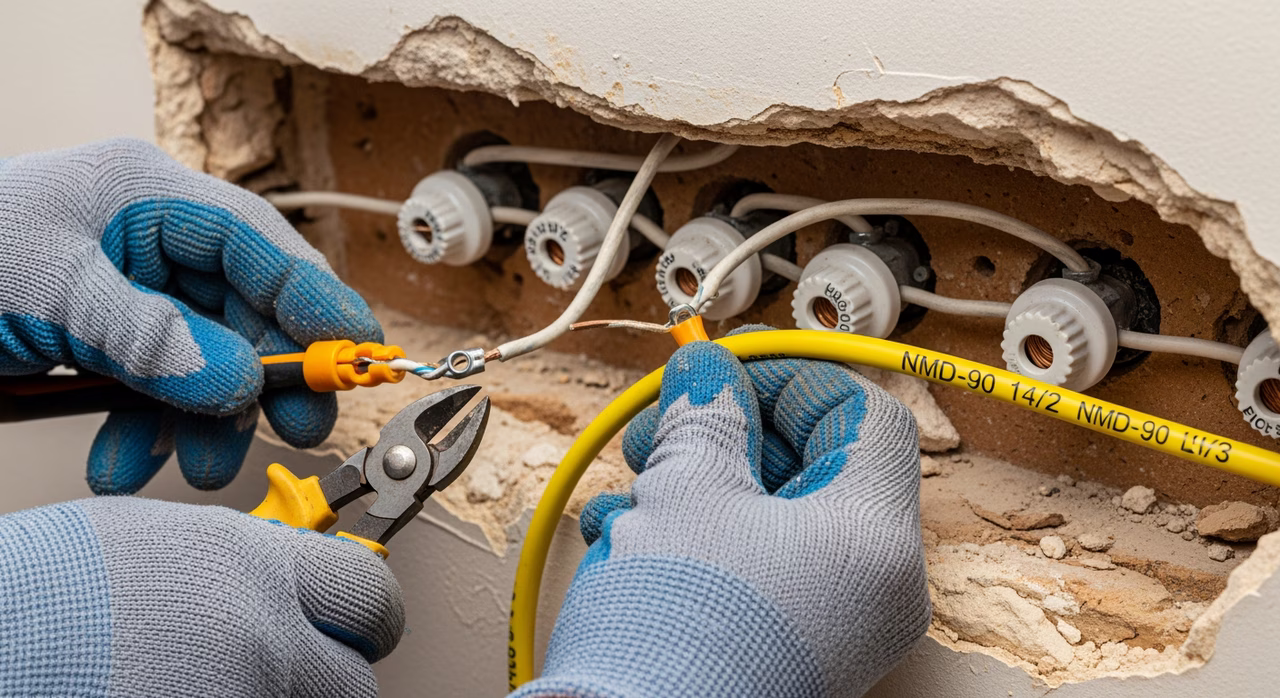 Knob Tube Rewiring in Toronto — RenoHouse 309A Master Electrician (ECRA/ESA) on a GTA job site — installation detail