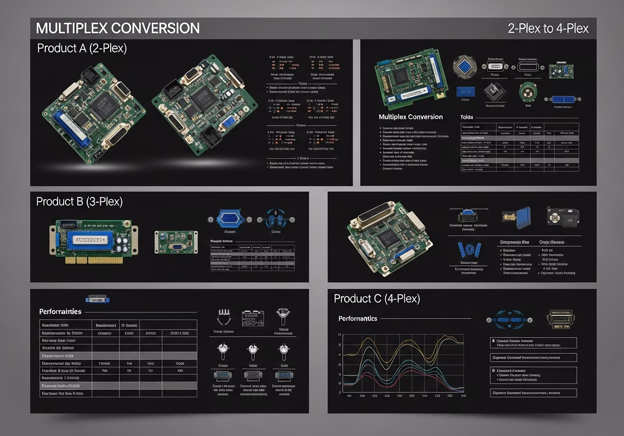 Multiplex Conversion (2-4 Plex) brand and material comparison