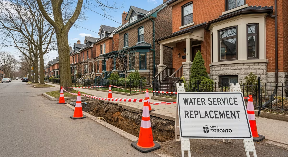 Trenchless water service replacement in downtown Toronto with Toronto Water LWSRP rebate