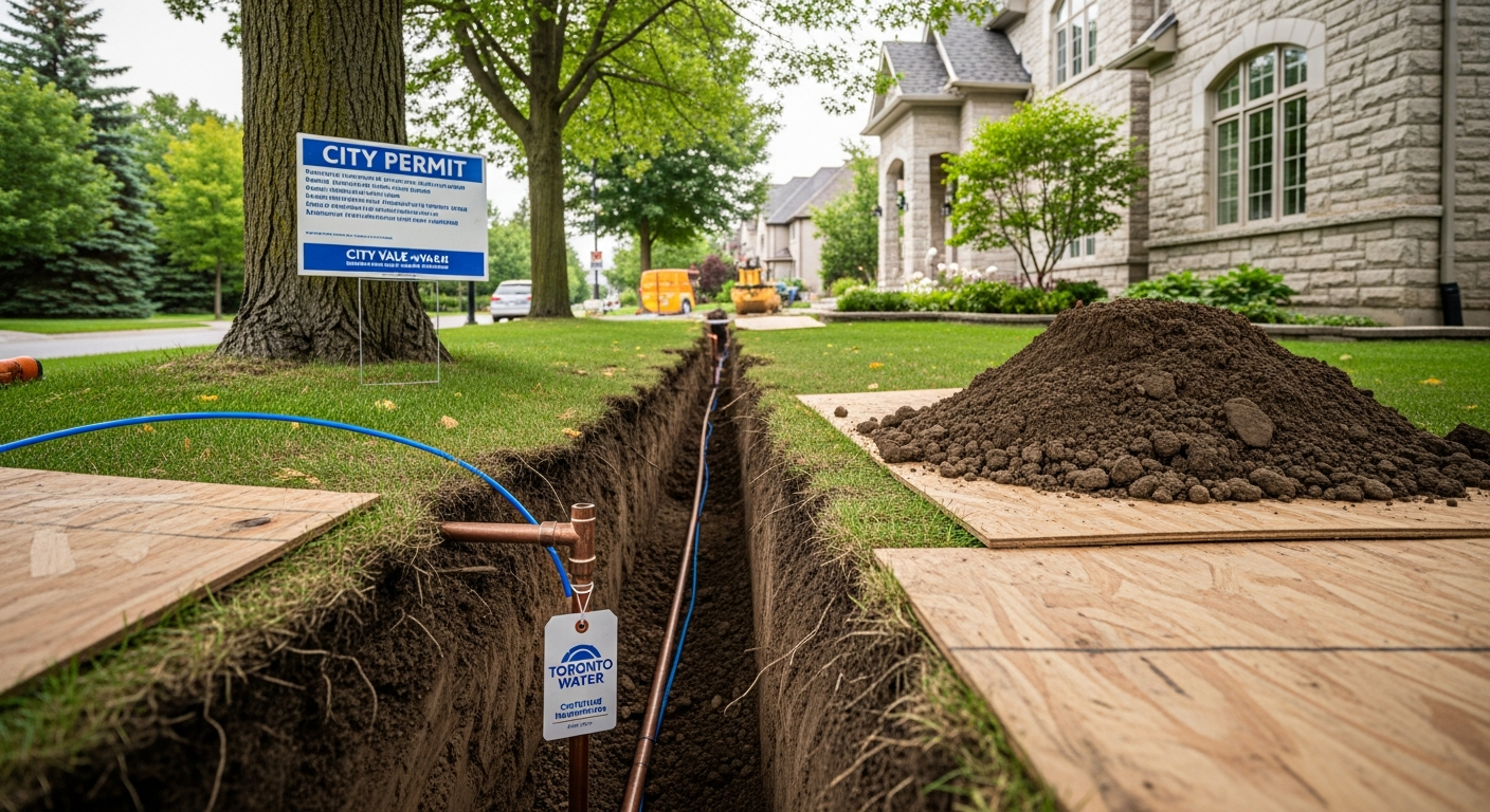 Caledon lead service line replacement portfolio sample — finished by licensed RenoHouse crew