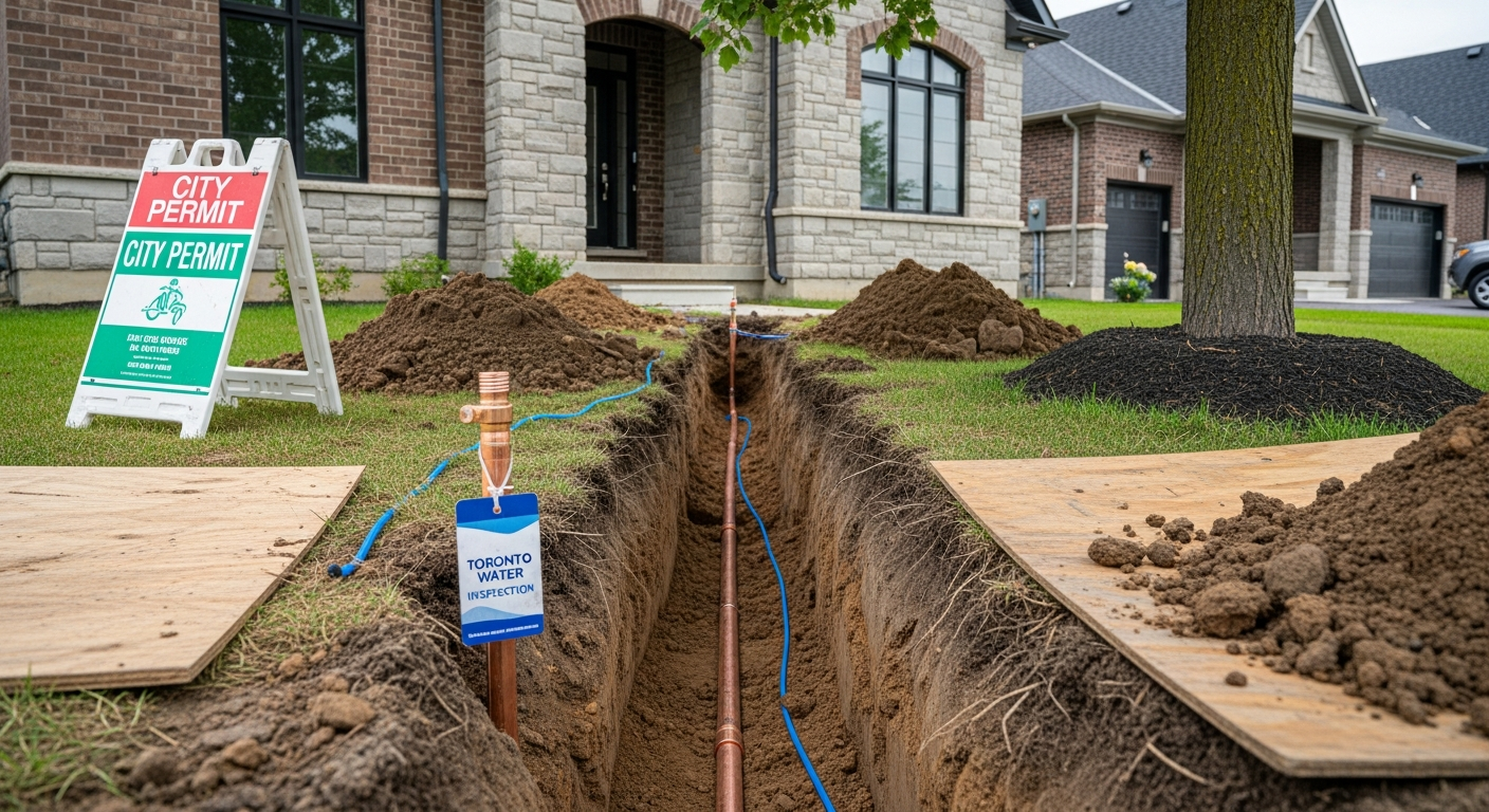 Final result of a lead service line replacement project at a East Gwillimbury residence