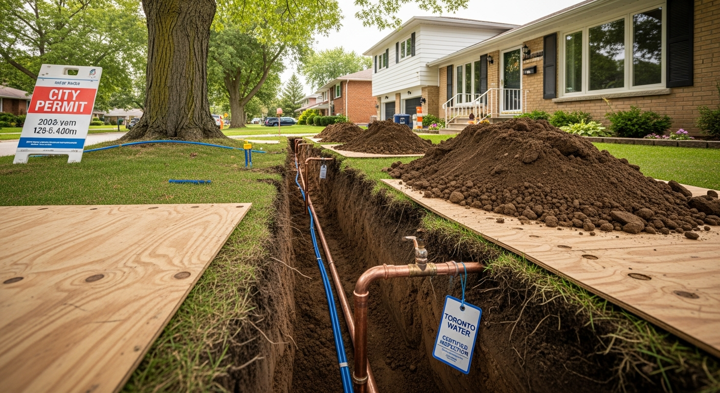 Lead Service Line Replacement project in Georgina — RenoHouse quality standard completed work