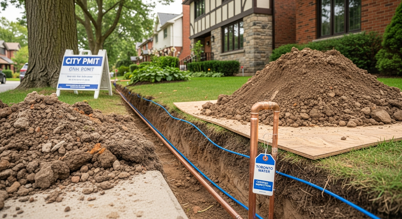 Professional lead service line replacement project completed by RenoHouse in North York — quality workmanship guaranteed