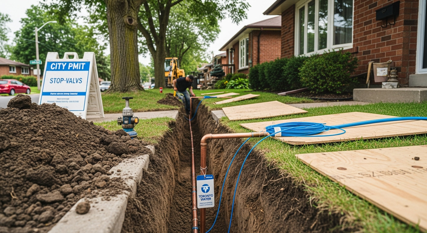 Professional lead service line replacement project completed by RenoHouse in Pickering — quality workmanship guaranteed