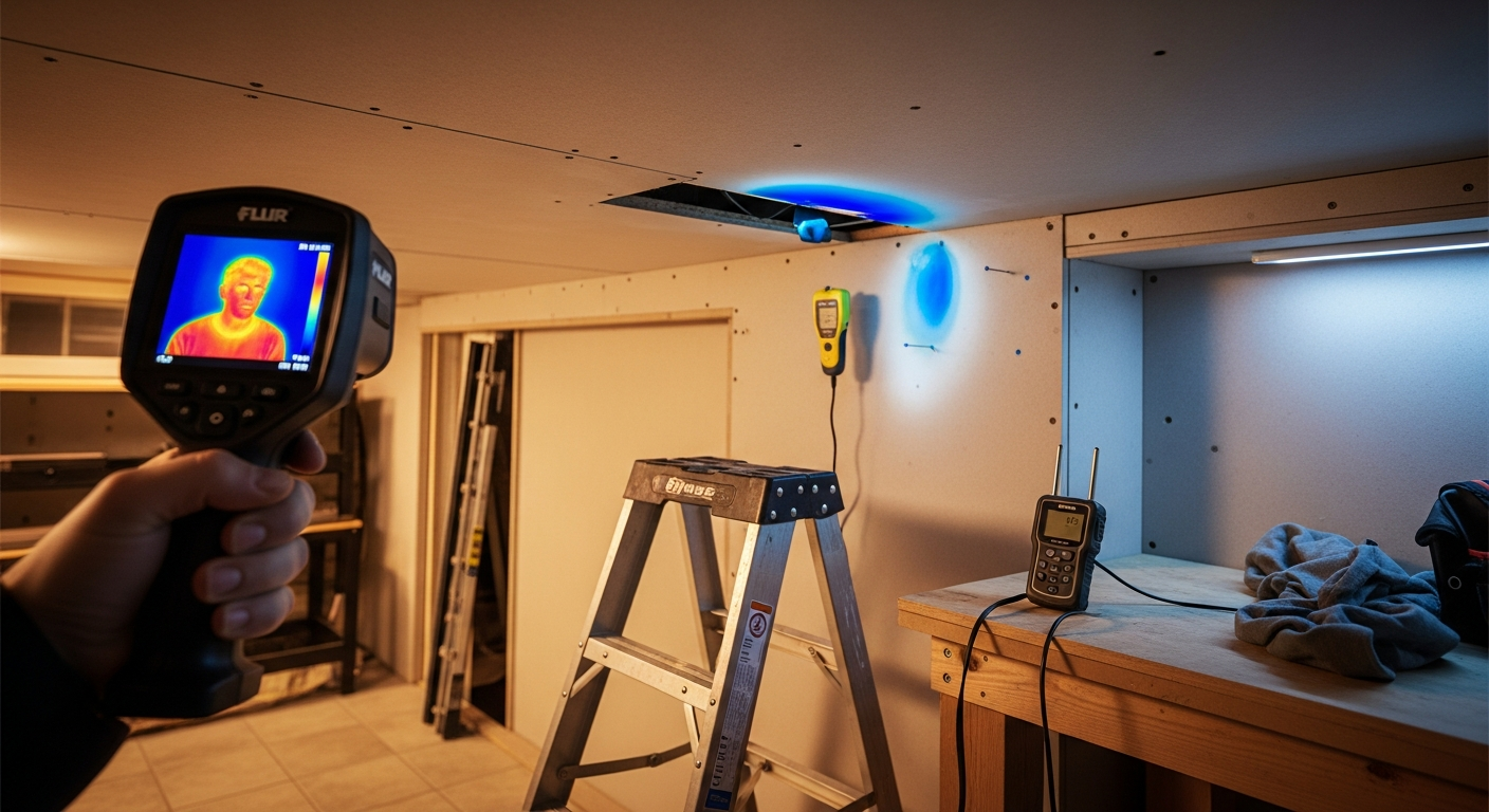 Detail view of a leak detection job finished in Newmarket — expert craftsmanship