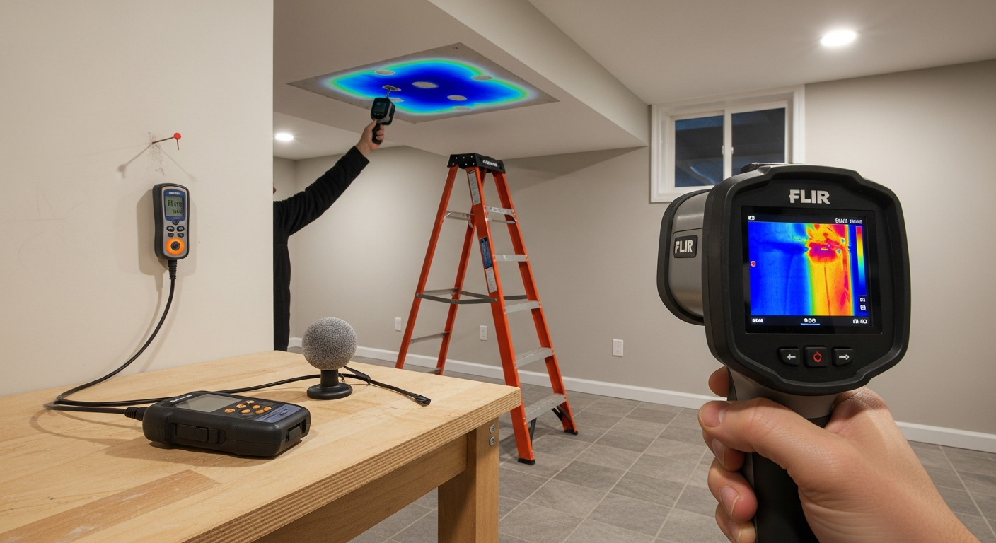 Final result of a leak detection project at a Oshawa residence