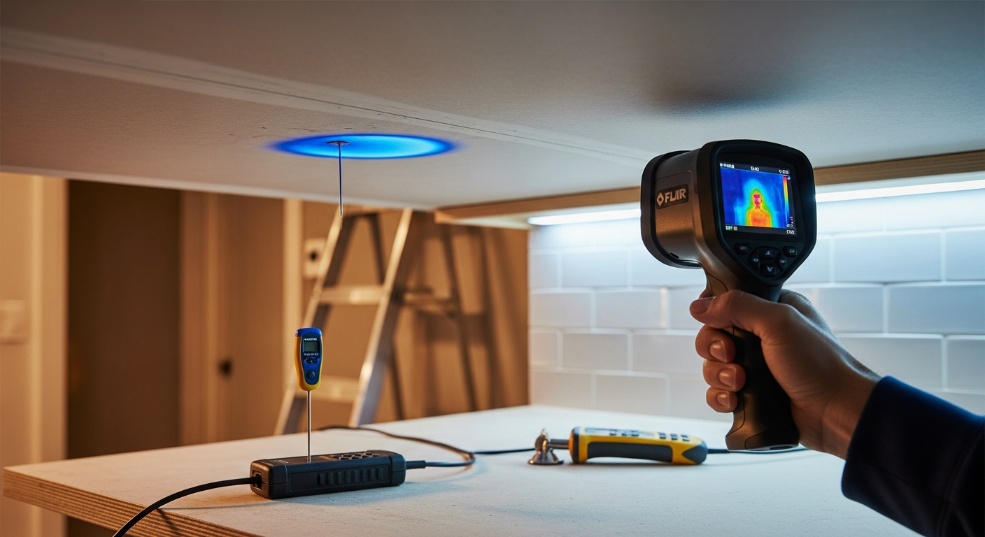 Detail view of a leak detection job finished in Pickering — expert craftsmanship
