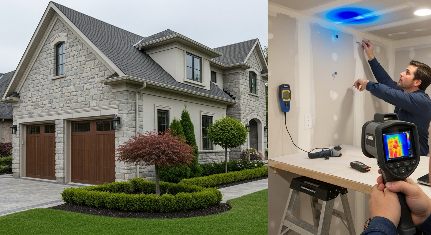 On-site leak detection install detail at a Vaughan property
