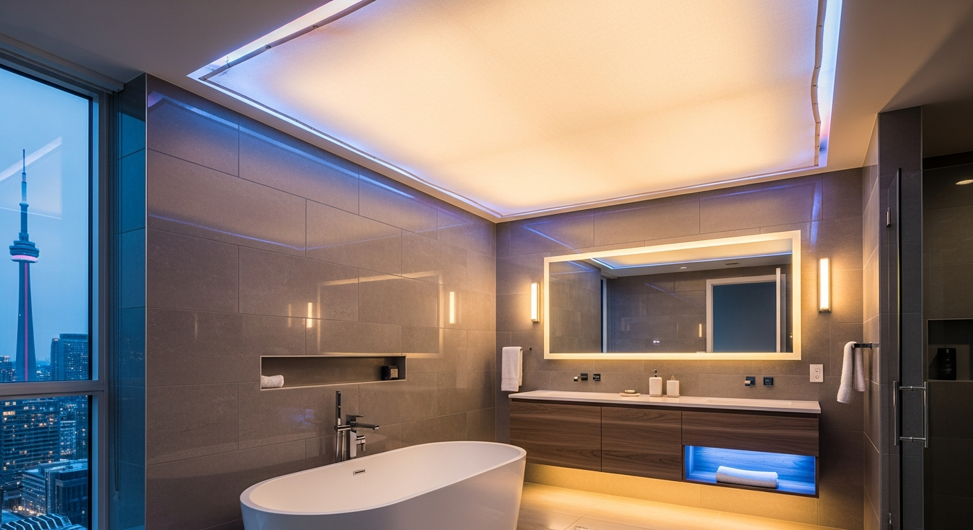 LED-Backlit Stretch Ceiling services Toronto GTA