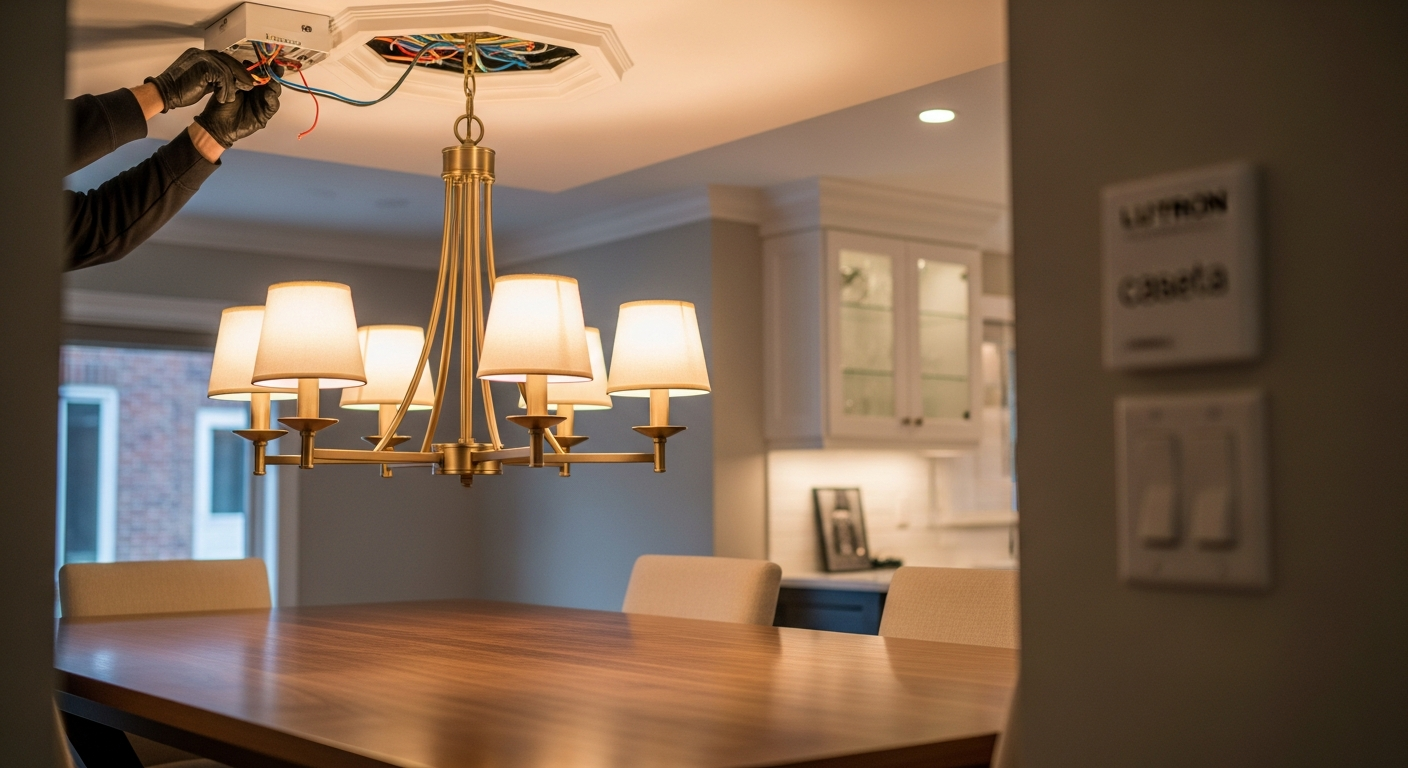 Light Fixture Installation project in East Gwillimbury — RenoHouse quality standard completed work