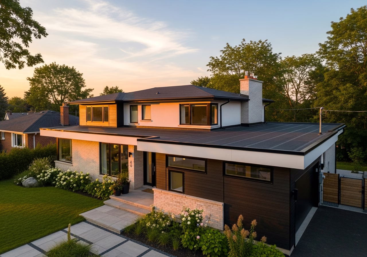 Completed Flat Roof Installation in Toronto/GTA home
