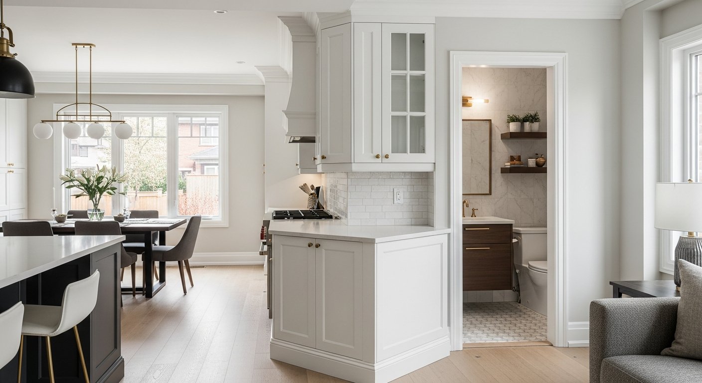 Multi-Room Renovation portfolio close-up from a Burlington renovation by RenoHouse