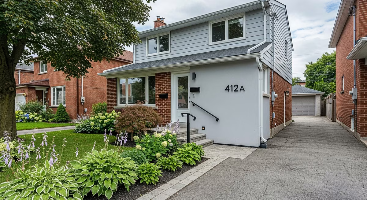 Toronto Scarborough detached two-storey home with newly added side-entrance to legal basement in-law suite