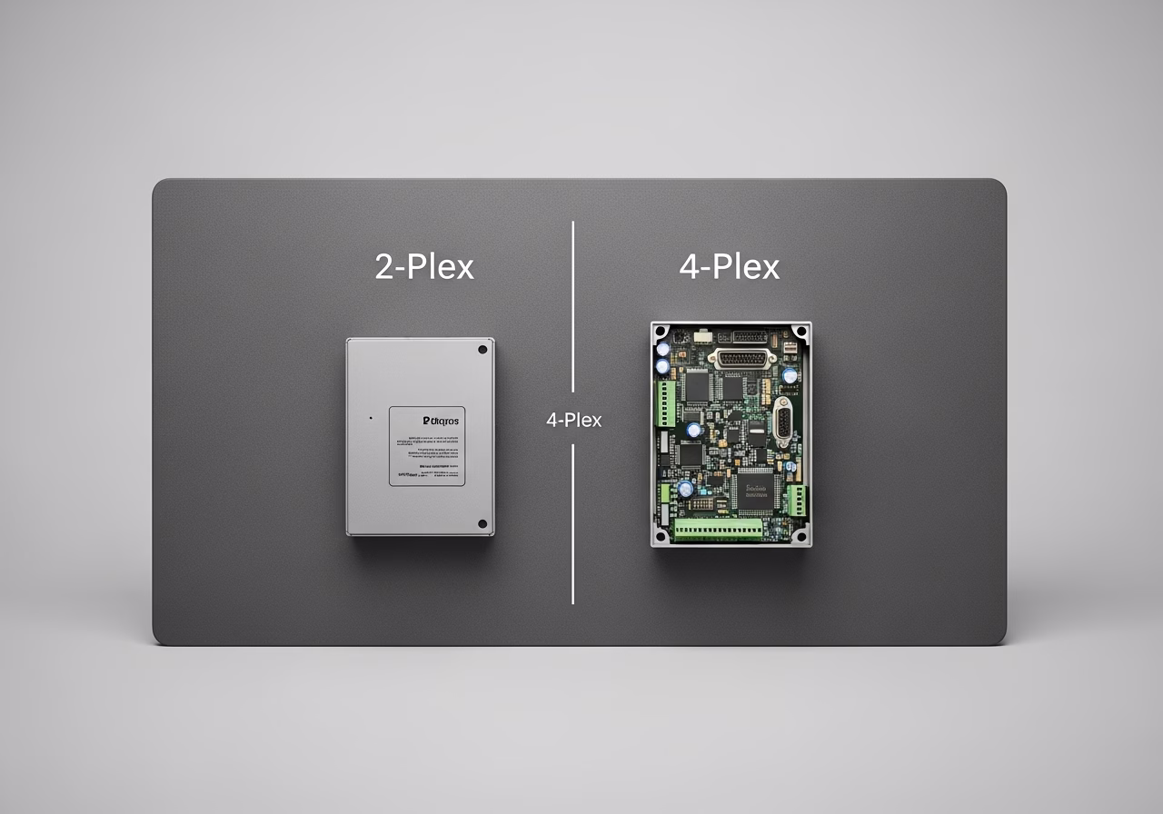 Side-by-side product and material comparison for multiplex conversion (2-4 plex) — typical brands and finishes used in GTA AR