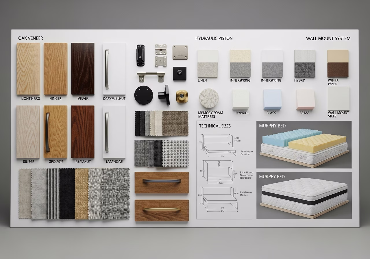 Brand and material comparison for Murphy bed installation