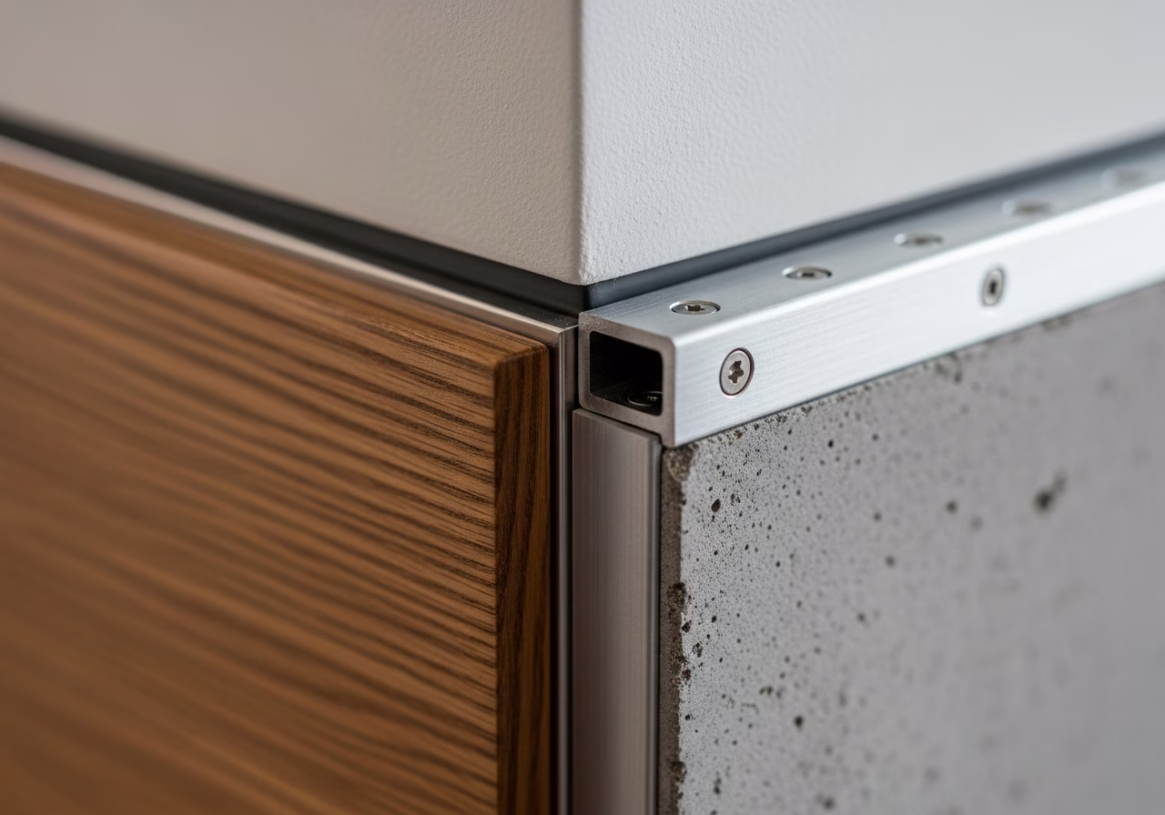 Finished detail close-up for office renovation in Toronto