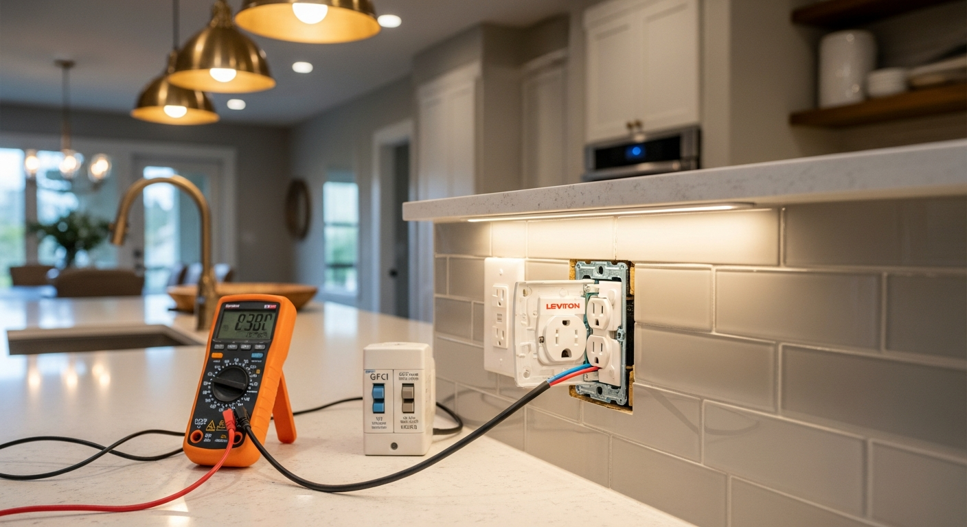 Recent Ajax-area electrical outlet & switch installation project — professional finish detail