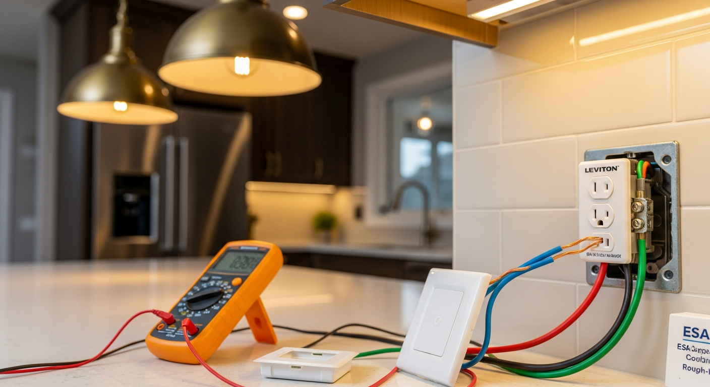 Electrical Outlet & Switch Installation portfolio close-up from a Clarington renovation by RenoHouse