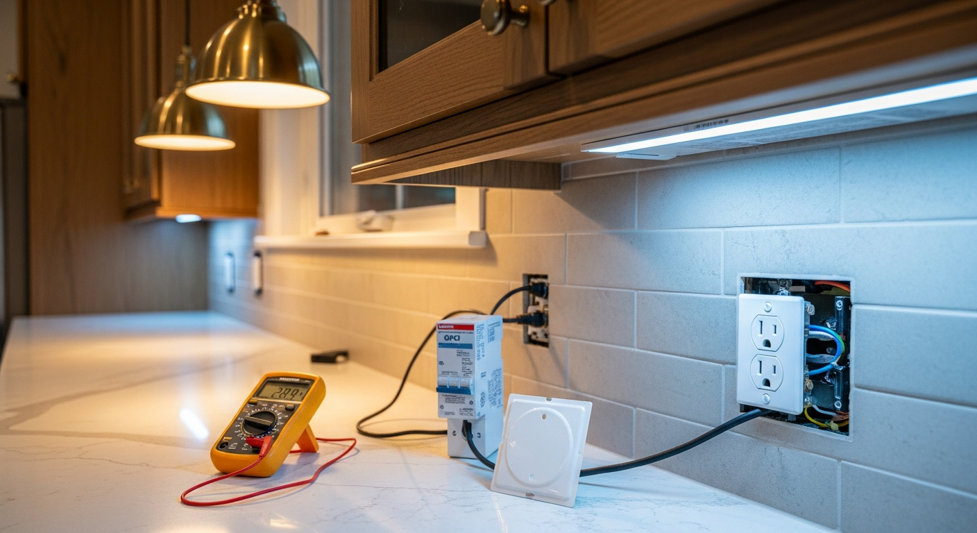 Professional electrical outlet & switch installation project completed by RenoHouse in King City — quality workmanship guaranteed