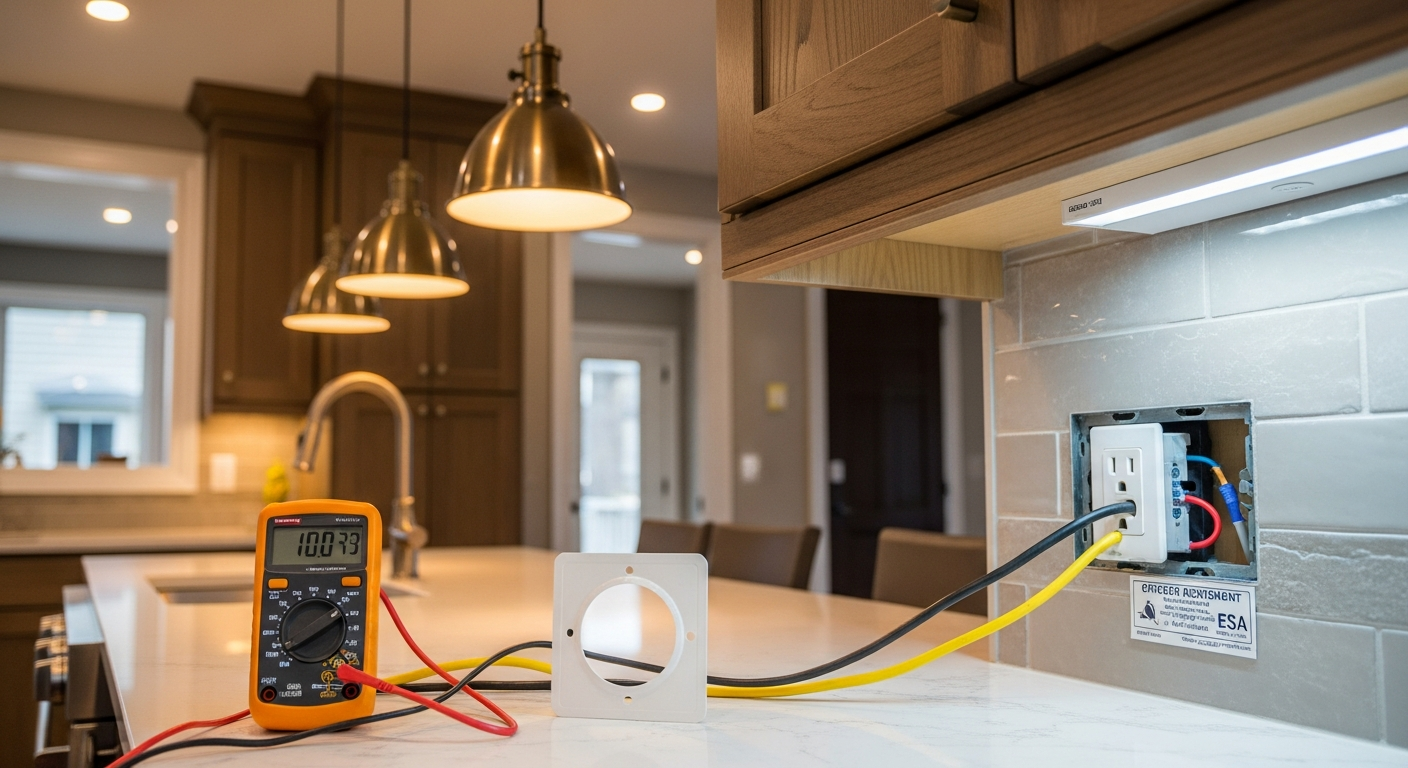Electrical Outlet & Switch Installation portfolio close-up from a Milton renovation by RenoHouse