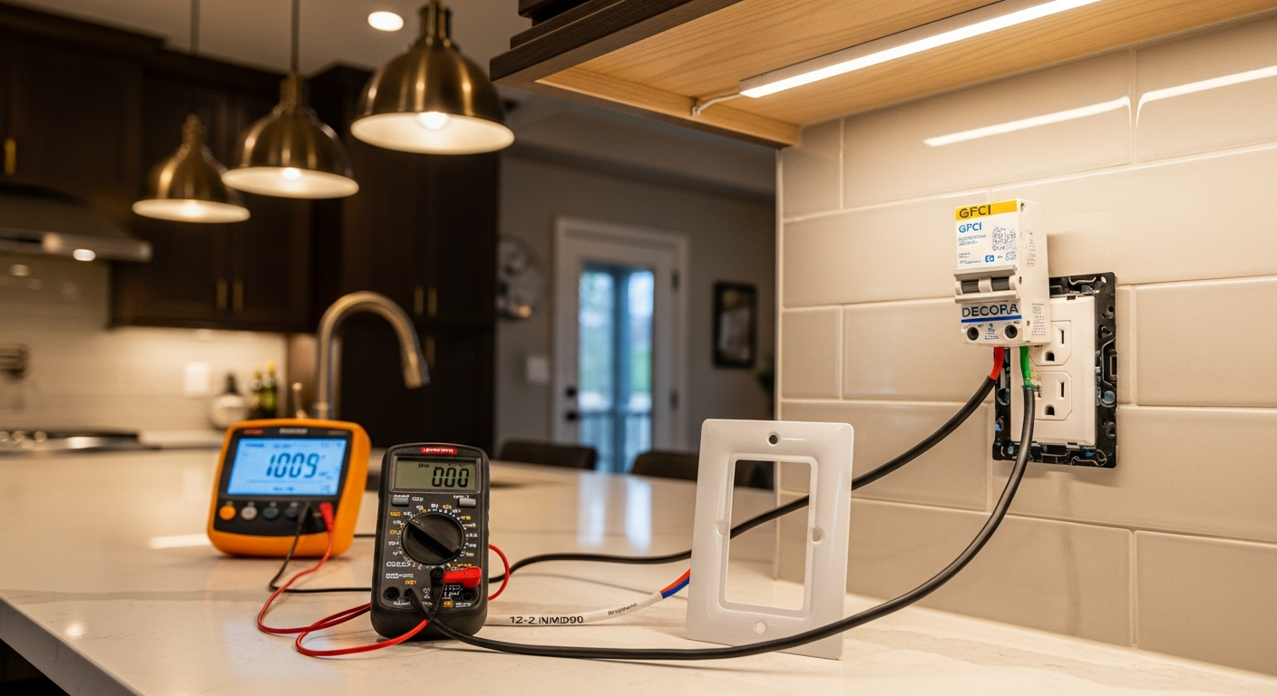 Editorial detail of a Stouffville electrical outlet & switch installation install — visible quality finish