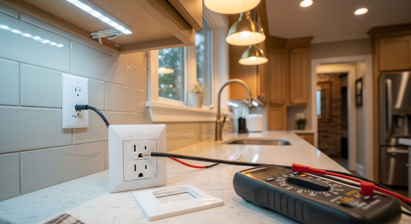 Recent Uxbridge-area electrical outlet & switch installation project — professional finish detail