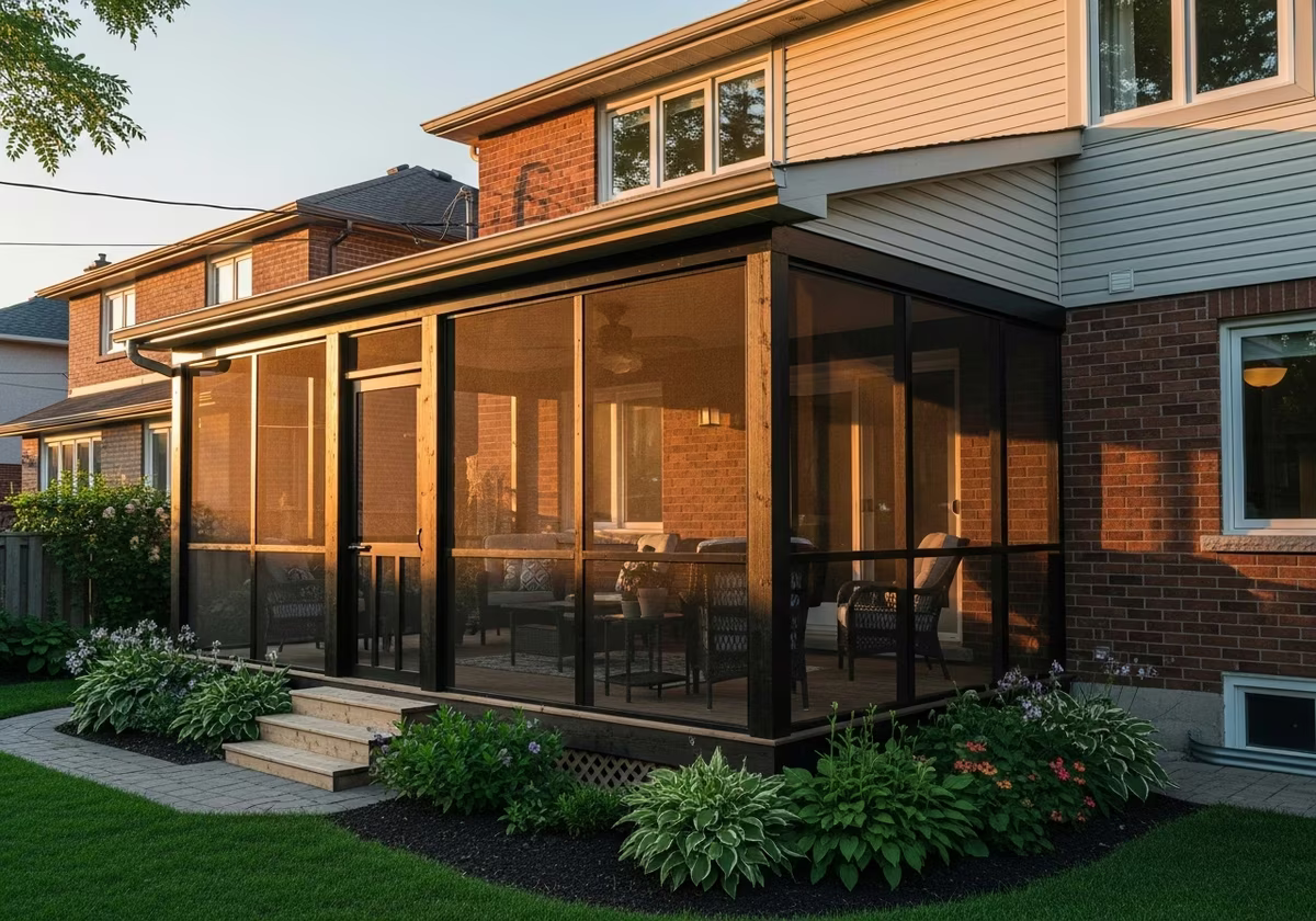 Completed Screen Porch Installation in Toronto/GTA home
