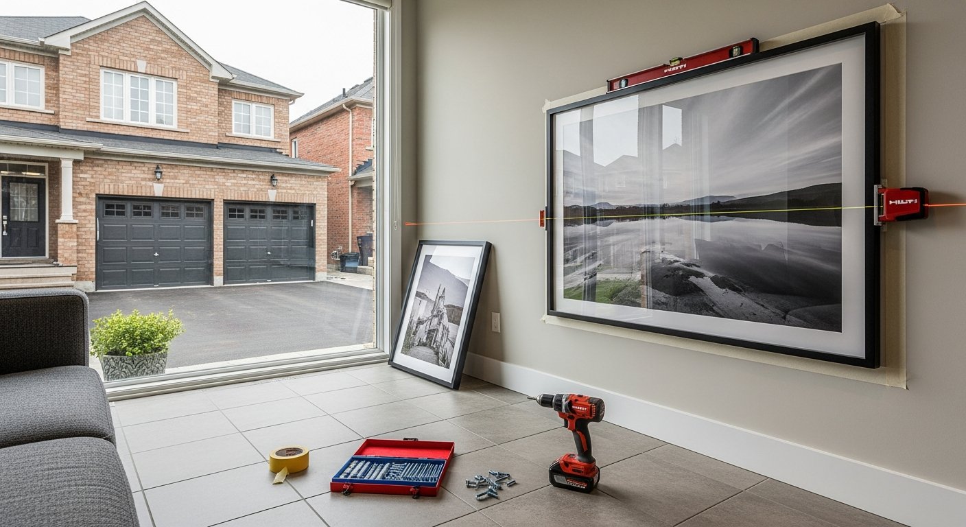 Ajax's reliable picture & mirror hanging contractor — fully licensed and insured