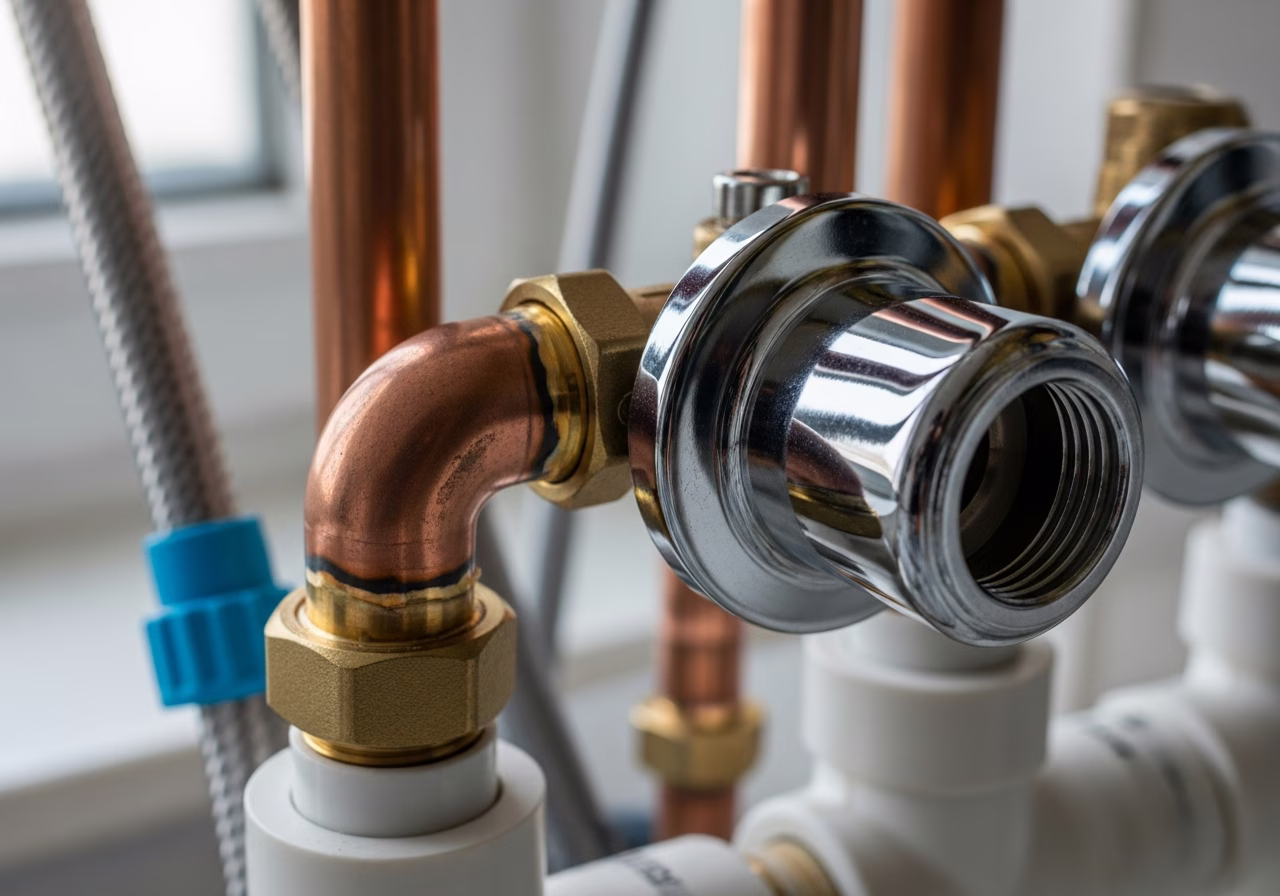 Finished detail close-up for plumbing services in Markham